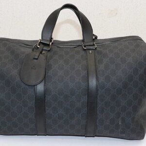 Gucci GG Supreme Monogram Medium Carry-On Duffle Bag - Black/Grey